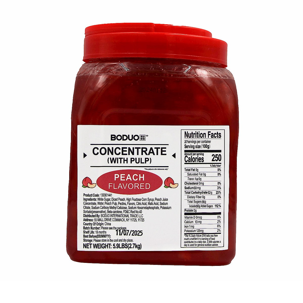 Concentrado de Durazno con Pulpa 2.7 kg