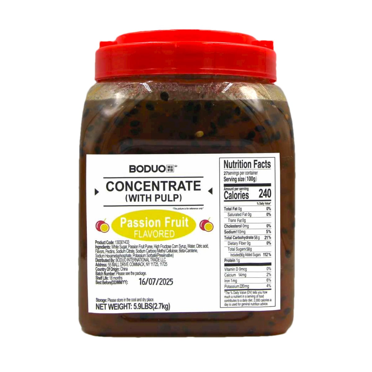 Concentrado de Maracuya con Pulpa 2.7 kg